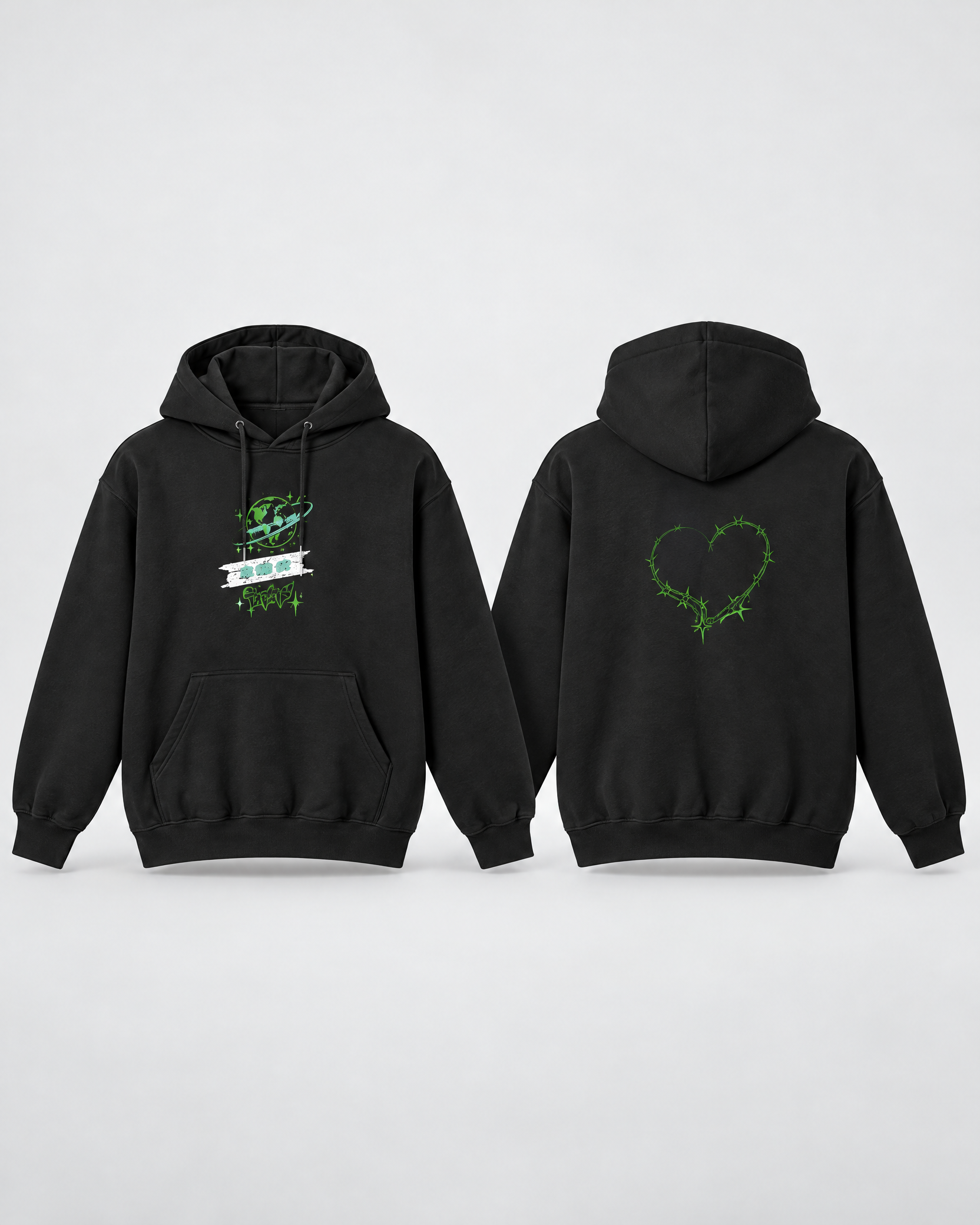 Reel Intentions hoodie shown from front and back